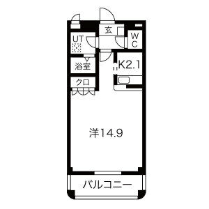 1K Apartment in Shimosaigo - Gifu-shi Floorplan