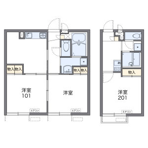 2DK Apartment in Moritacho - Nagoya-shi Nakamura-ku Floorplan