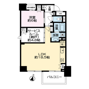 1SLDK Mansion in Ichigayahommuracho - Shinjuku-ku Floorplan