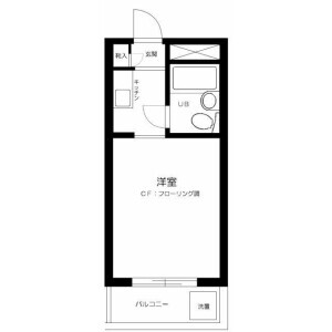 豊島区北大塚の1Rマンション 間取り