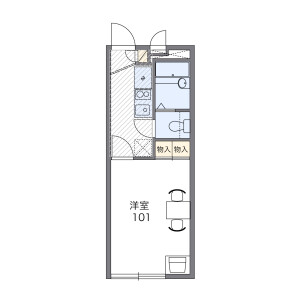 1K Mansion in Minamiosawa - Hachioji-shi Floorplan