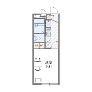 1K Apartment in Hayashiji - Osaka-shi Ikuno-ku Floorplan
