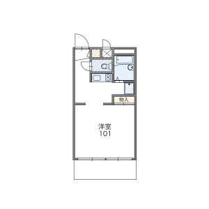 1K Apartment in Gakunancho - Okayama-shi Kita-ku Floorplan
