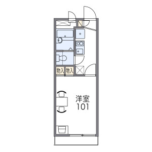 1K Apartment in Oriono - Osaka-shi Sumiyoshi-ku Floorplan
