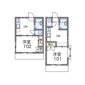 1K Apartment in Takegahana - Matsudo-shi Floorplan