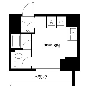 1R Mansion in Shiba(1-3-chome) - Minato-ku Floorplan