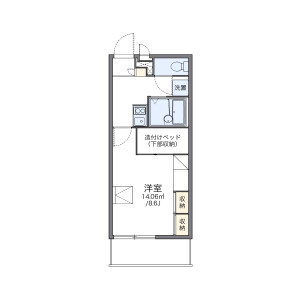 1K Mansion in Miyanosaka - Hirakata-shi Floorplan