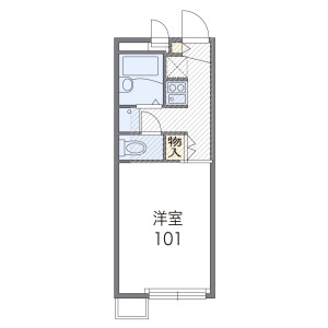 1K Apartment in Kisshoin kurumamichicho - Kyoto-shi Minami-ku Floorplan