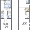 1LDK Apartment to Rent in Yachimata-shi Floorplan