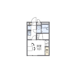 1K Apartment in Minamitsukaguchicho - Amagasaki-shi Floorplan