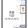 1R Apartment to Rent in Takatsuki-shi Floorplan
