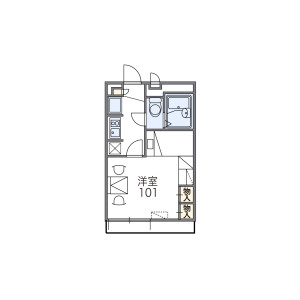 1K Apartment in Tsukamoto - Osaka-shi Yodogawa-ku Floorplan