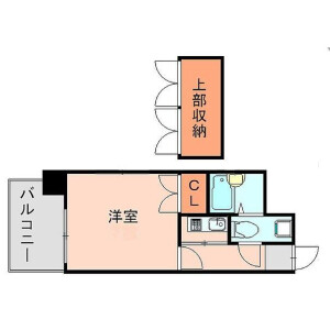 福冈市博多区美野島-1K公寓大厦 房屋布局