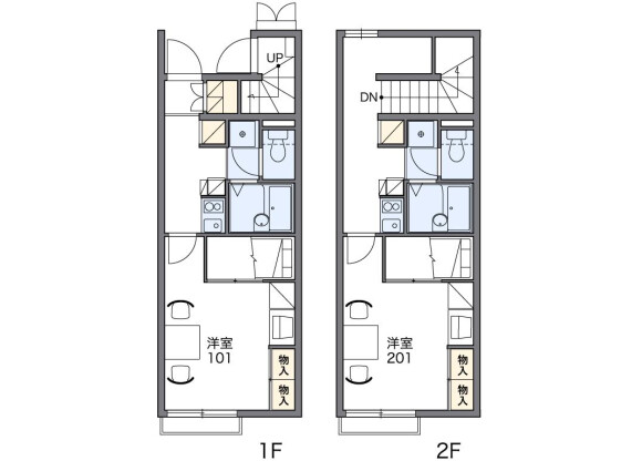 1K Apartment to Rent in Yamaguchi-shi Floorplan