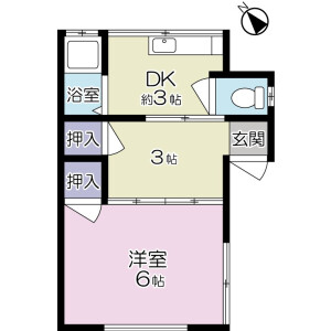 1DK Apartment in Iwase - Matsudo-shi Floorplan