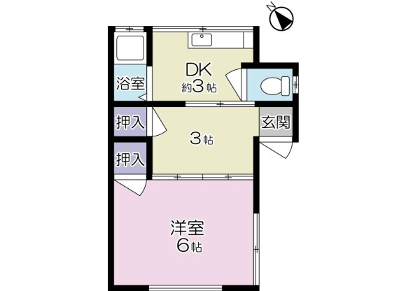 1DK Apartment to Rent in Matsudo-shi Floorplan