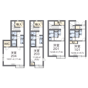 1K Apartment in Akatsutsumi - Setagaya-ku Floorplan