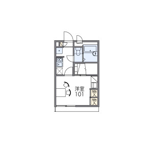 1K Apartment in Nagainishi - Osaka-shi Sumiyoshi-ku Floorplan
