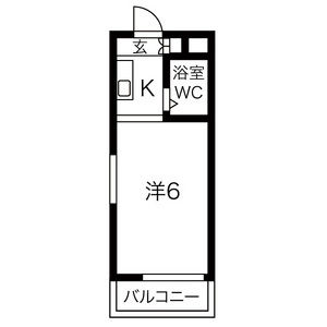 1K Mansion in Minamimukonoso - Amagasaki-shi Floorplan