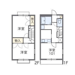 2DK Apartment in Yakushicho - Hamamatsu-shi Higashi-ku Floorplan