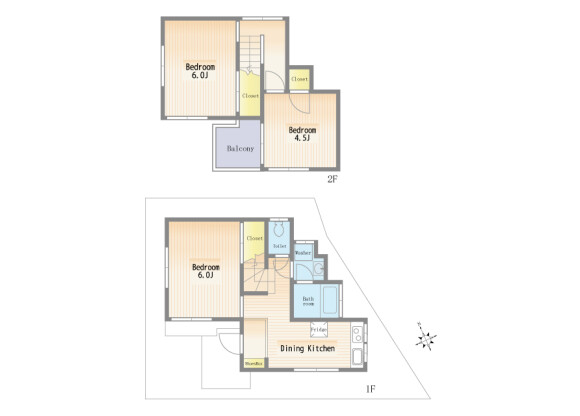 3DK House to Rent in Matsudo-shi Floorplan