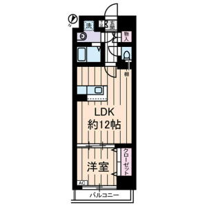 1LDK Mansion in Yayoicho - Yokohama-shi Naka-ku Floorplan
