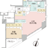 在涩谷区购买1LDK 公寓大厦的 楼层布局
