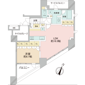 涩谷区松濤-1LDK{building type} 楼层布局