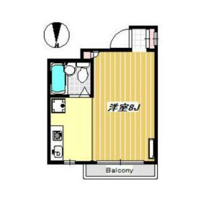 1R Mansion in Kakinokizaka - Meguro-ku Floorplan