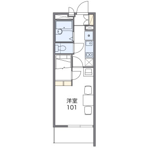 1K Mansion in Kitashimmachi - Matsubara-shi Floorplan