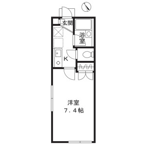 1K Apartment in Ozenjinishi - Kawasaki-shi Asao-ku Floorplan