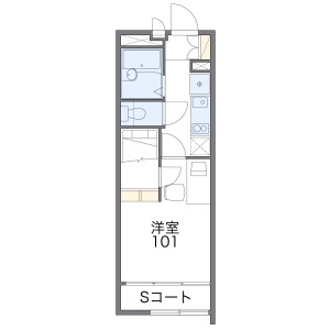 1K Apartment in Hyakunincho - Shinjuku-ku Floorplan