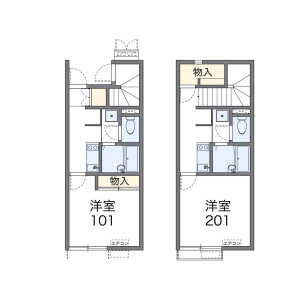 1K Apartment in Okura - Setagaya-ku Floorplan