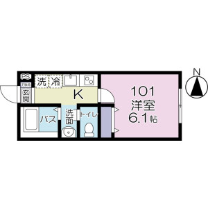 1K Apartment in Kitashinagawa(5.6-chome) - Shinagawa-ku Floorplan