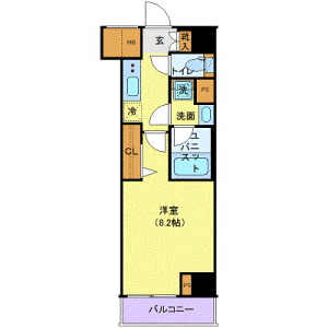 1K Mansion in Kitaueno - Taito-ku Floorplan