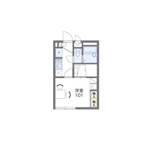 1K Apartment in Nishiawaji - Osaka-shi Higashiyodogawa-ku Floorplan