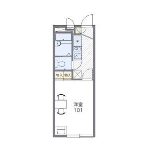 1K Apartment in Kitaguchi - Kofu-shi Floorplan