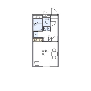 1K Apartment in Hirakatacho - Nagahama-shi Floorplan