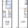 1LDK Apartment to Rent in Sano-shi Floorplan