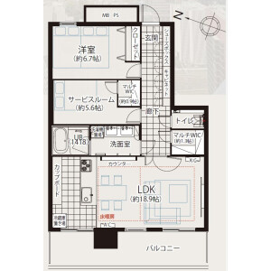 1SLDK Mansion in Shibaura(2-4-chome) - Minato-ku Floorplan
