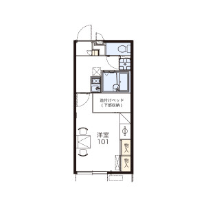 1K Apartment in Tottori - Hannan-shi Floorplan