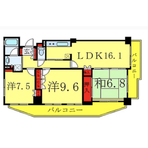 3LDK Mansion in Honcho - Kawaguchi-shi Floorplan