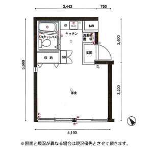 1R {building type} in Ebisu - Shibuya-ku Floorplan
