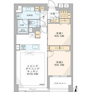 2LDK Mansion in Takada - Toshima-ku Floorplan