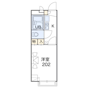 1K Mansion in Momoyamacho izumi - Kyoto-shi Fushimi-ku Floorplan