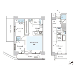 3LDK Mansion in Minamiaoyama - Minato-ku Floorplan