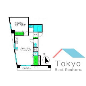 1LDK Mansion in Koenjikita - Suginami-ku Floorplan