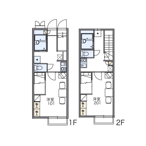 1K Apartment in Tsuruma - Machida-shi Floorplan