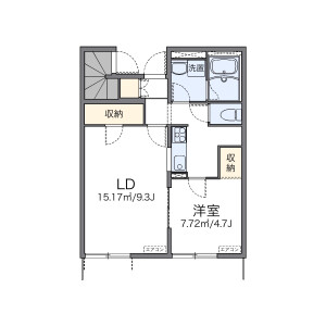 1LDK Apartment in Miyazaki - Noda-shi Floorplan