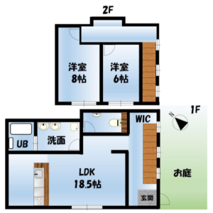 2LDK House in Hongocho - Yokohama-shi Naka-ku Floorplan
